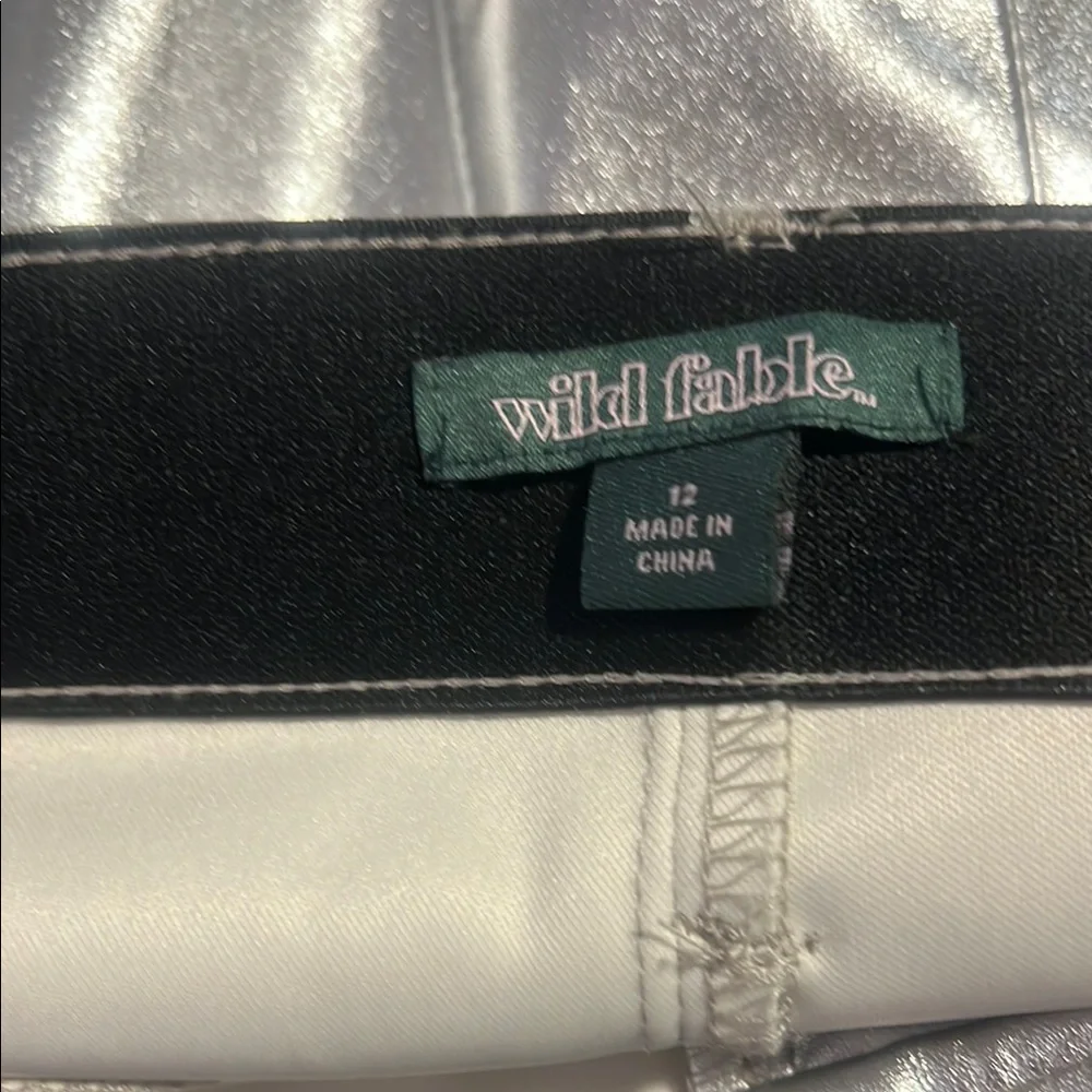 NWT Wild Fable Silver Metallic flare Jeans - Picture 7 of 14